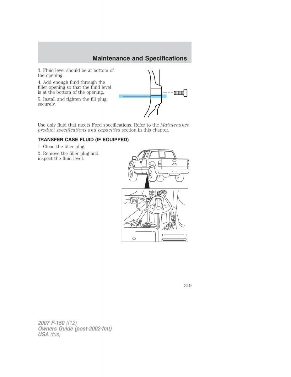 Ford F 150 owners manual / page 319