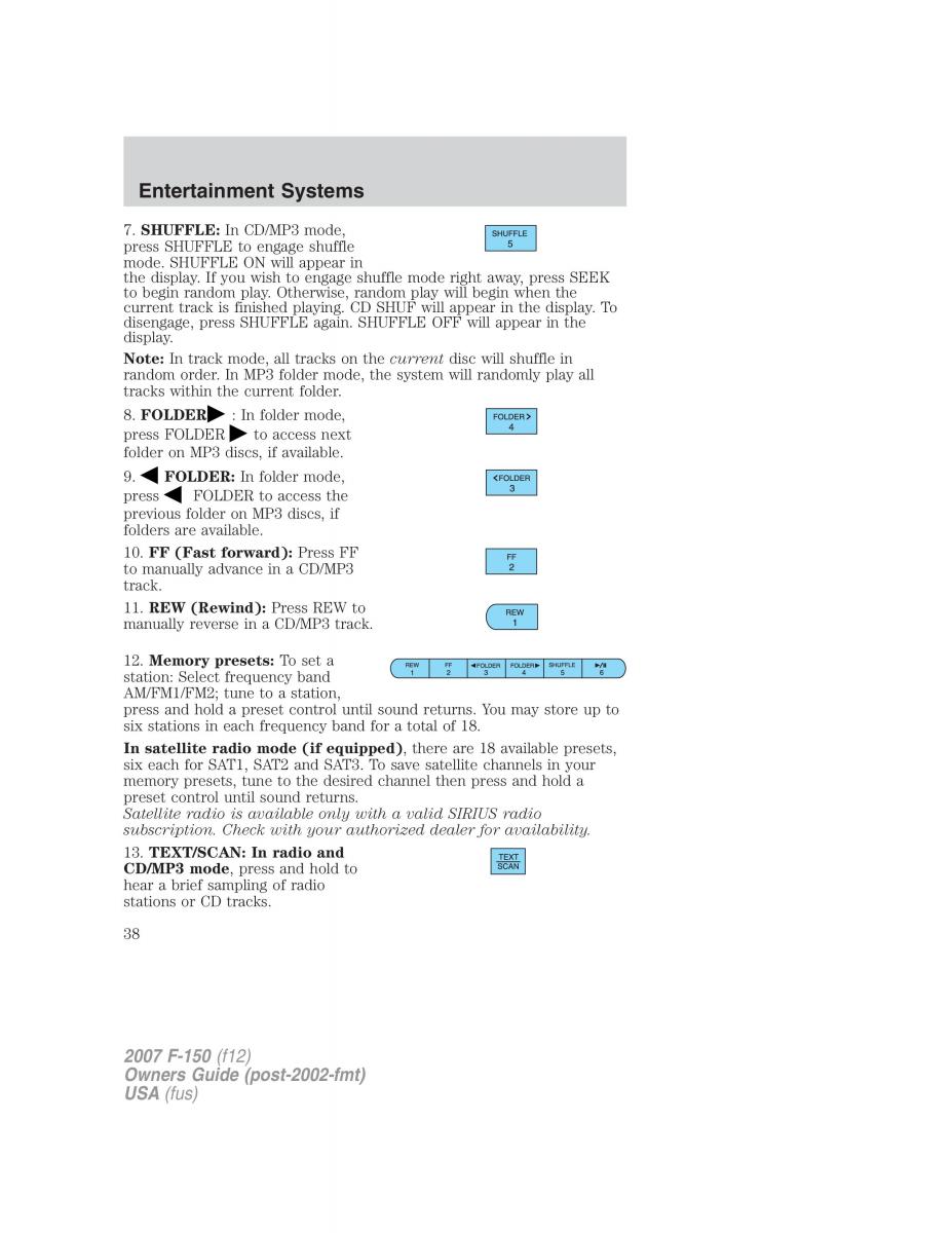 Ford F 150 owners manual / page 38