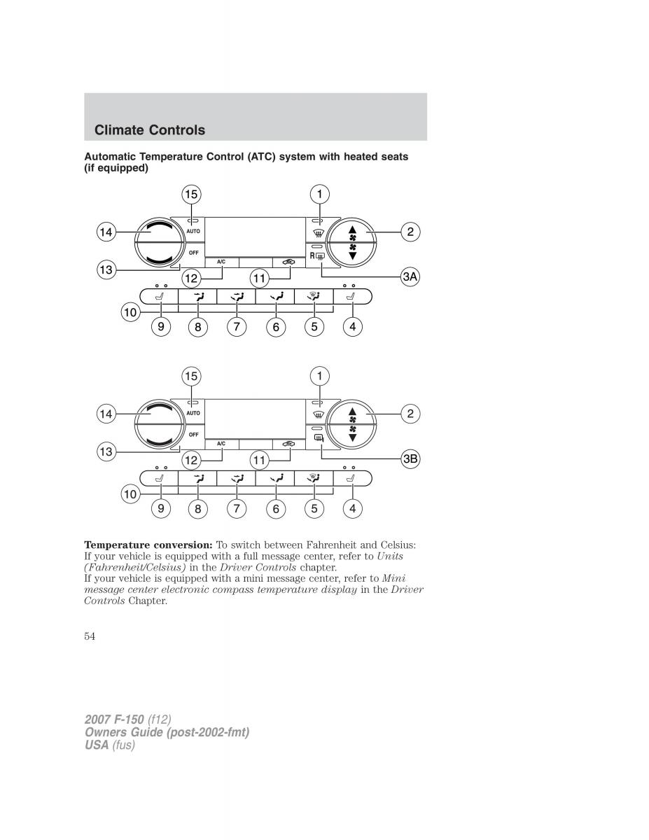 Ford F 150 owners manual / page 54