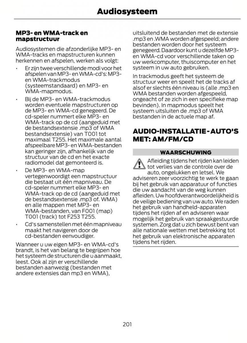 Ford Fiesta VII 7 handleiding / page 204