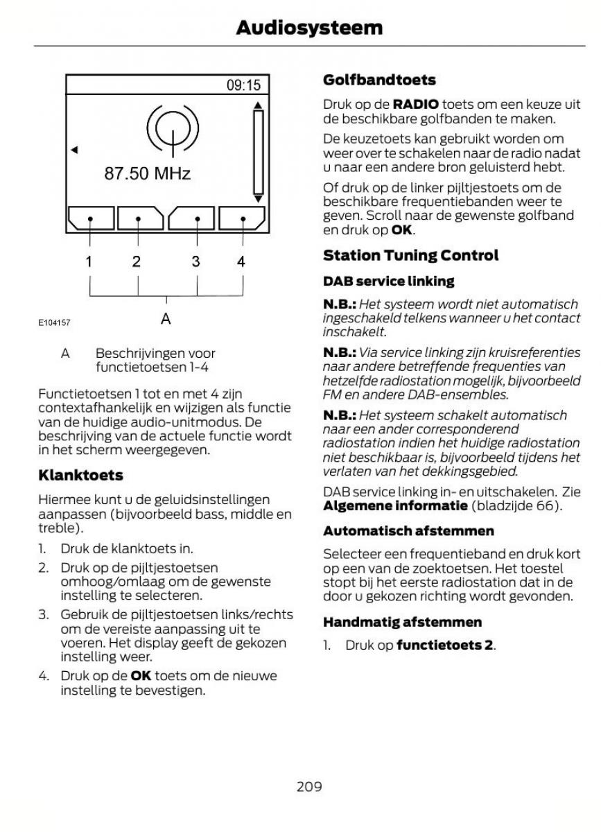 Ford Fiesta VII 7 handleiding / page 212