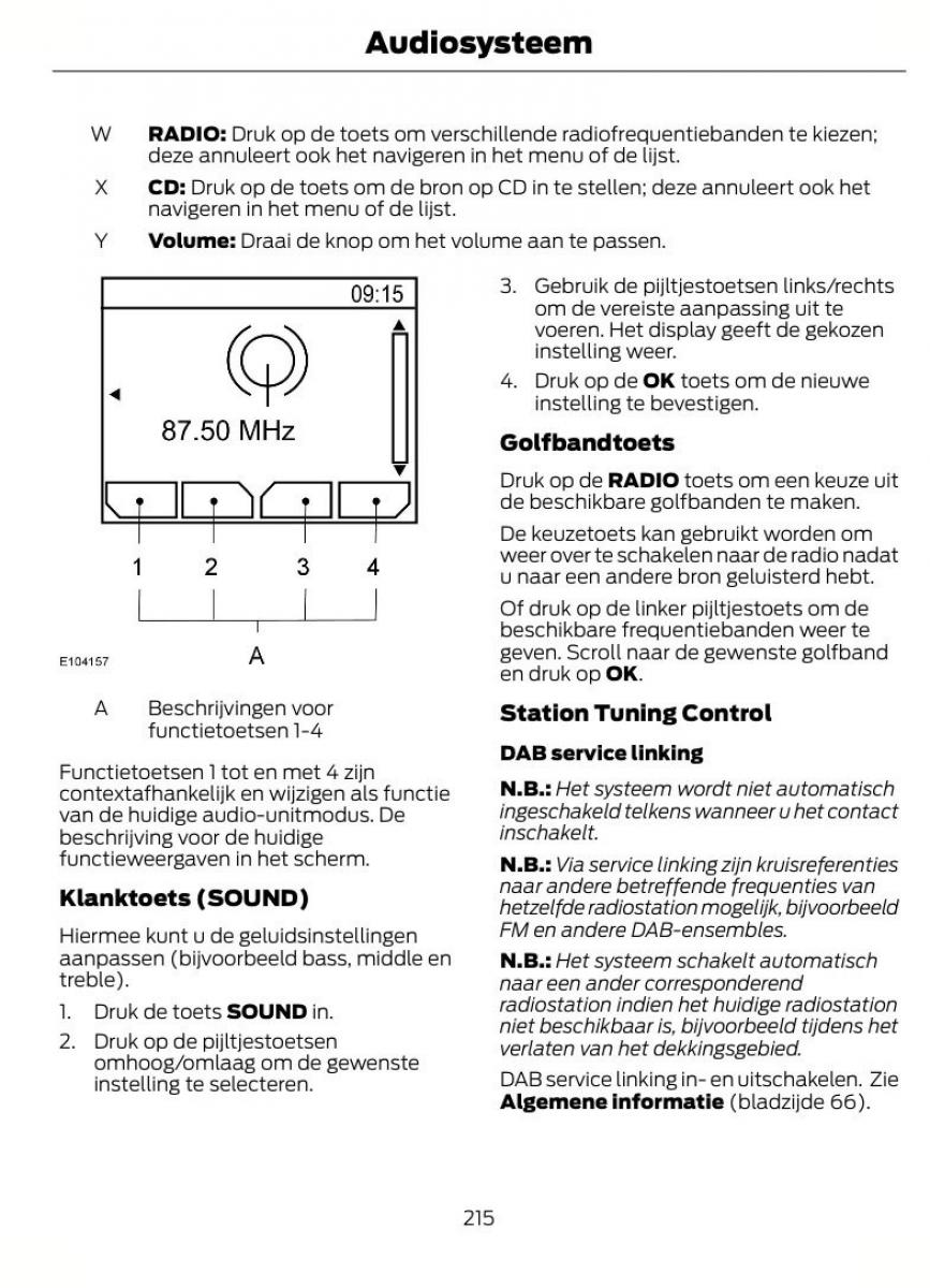 Ford Fiesta VII 7 handleiding / page 218