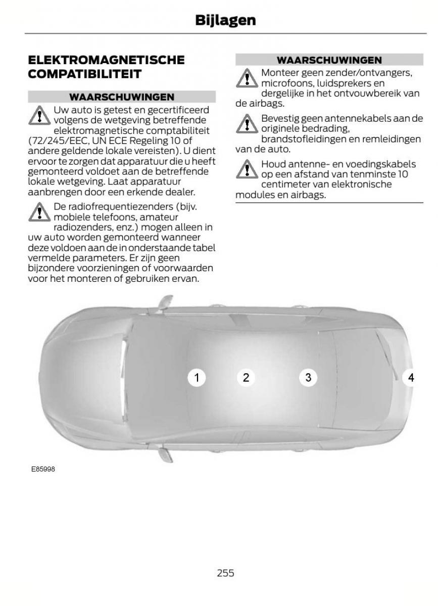 Ford Fiesta VII 7 handleiding / page 258