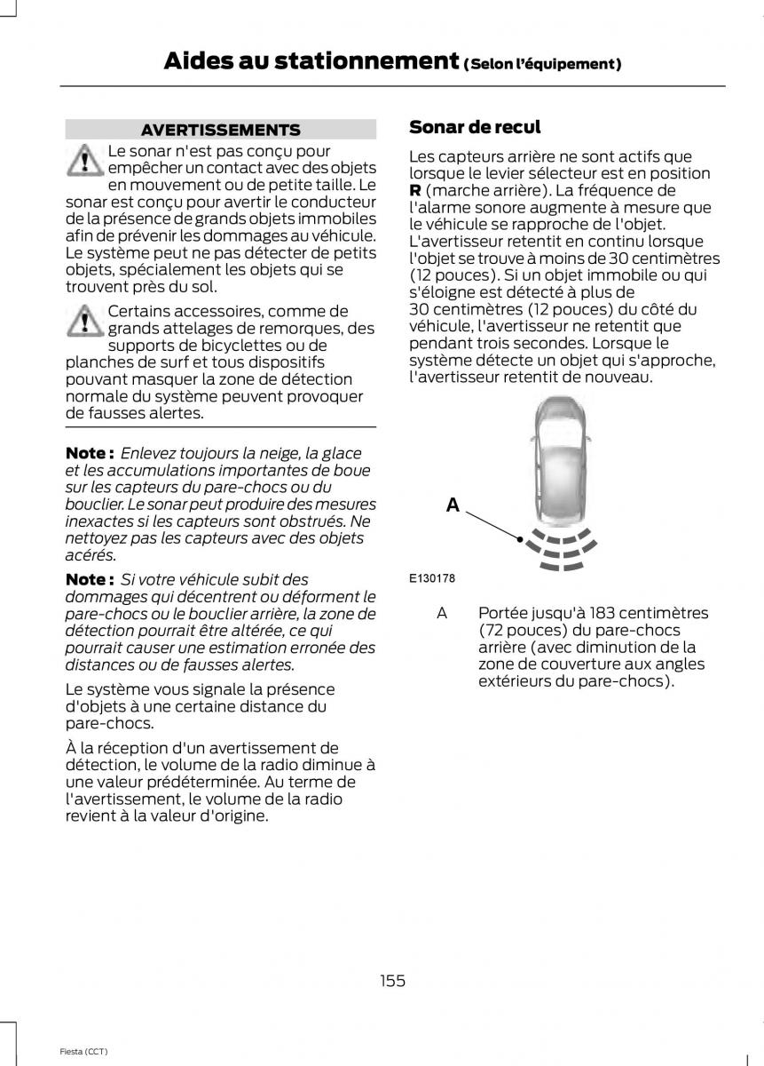 Ford Fiesta VII 7 manuel du proprietaire / page 157