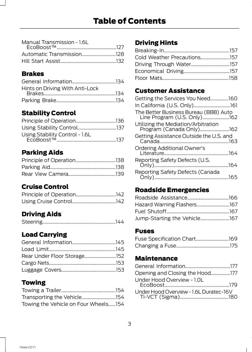 Ford Fiesta VII 7 owners manual / page 6