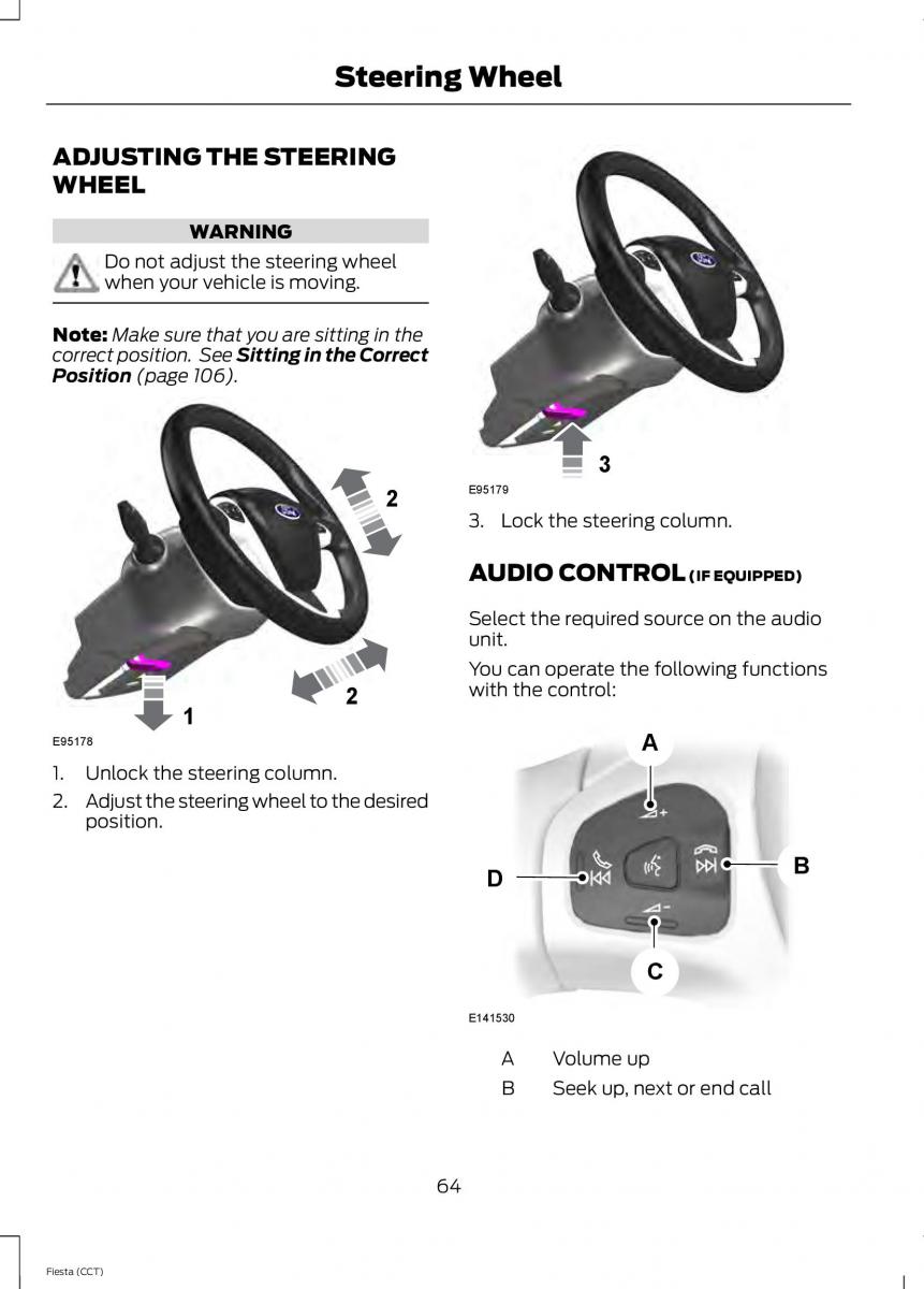 Ford Fiesta VII 7 owners manual / page 67