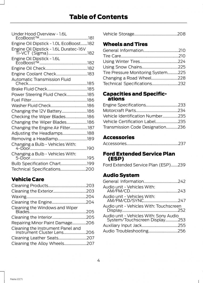 Ford Fiesta VII 7 owners manual / page 7