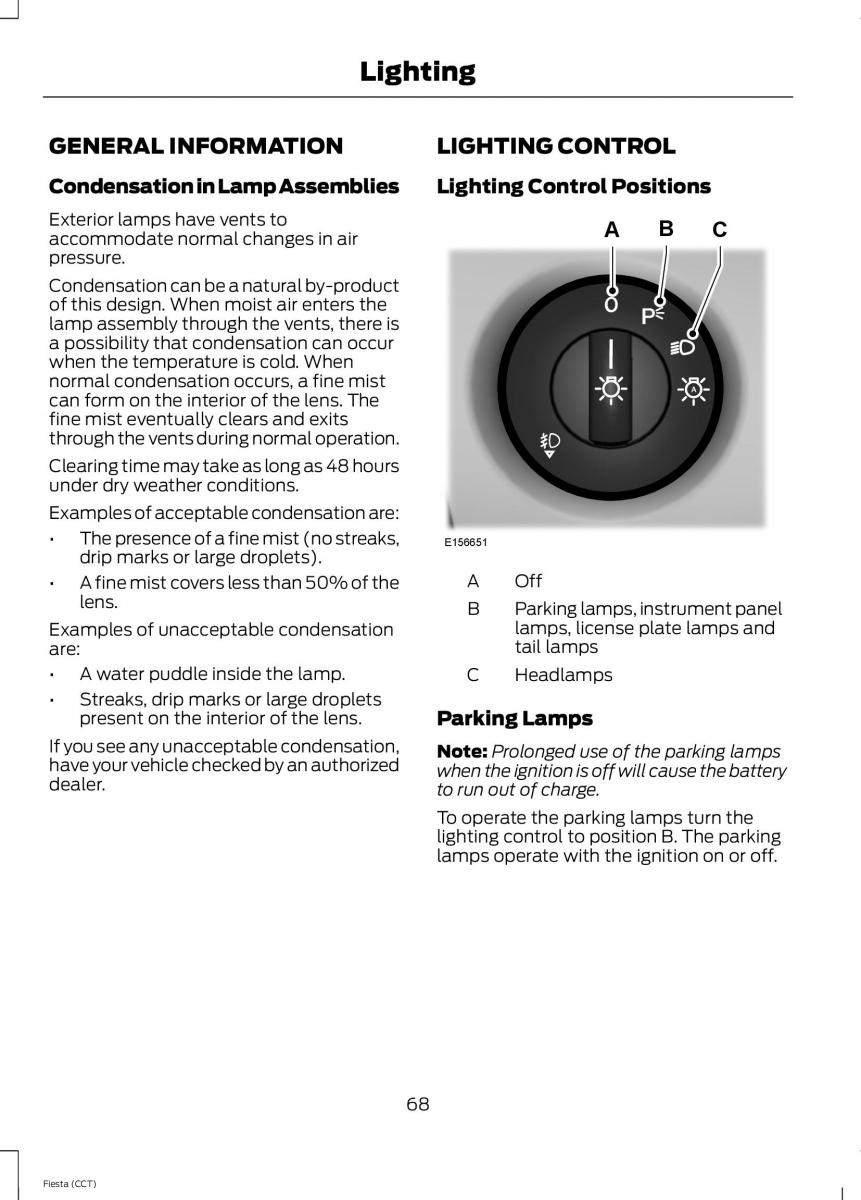 Ford Fiesta VII 7 owners manual / page 71