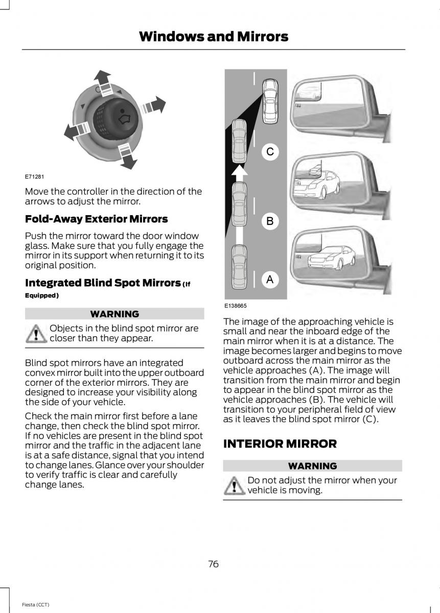 Ford Fiesta VII 7 owners manual / page 79