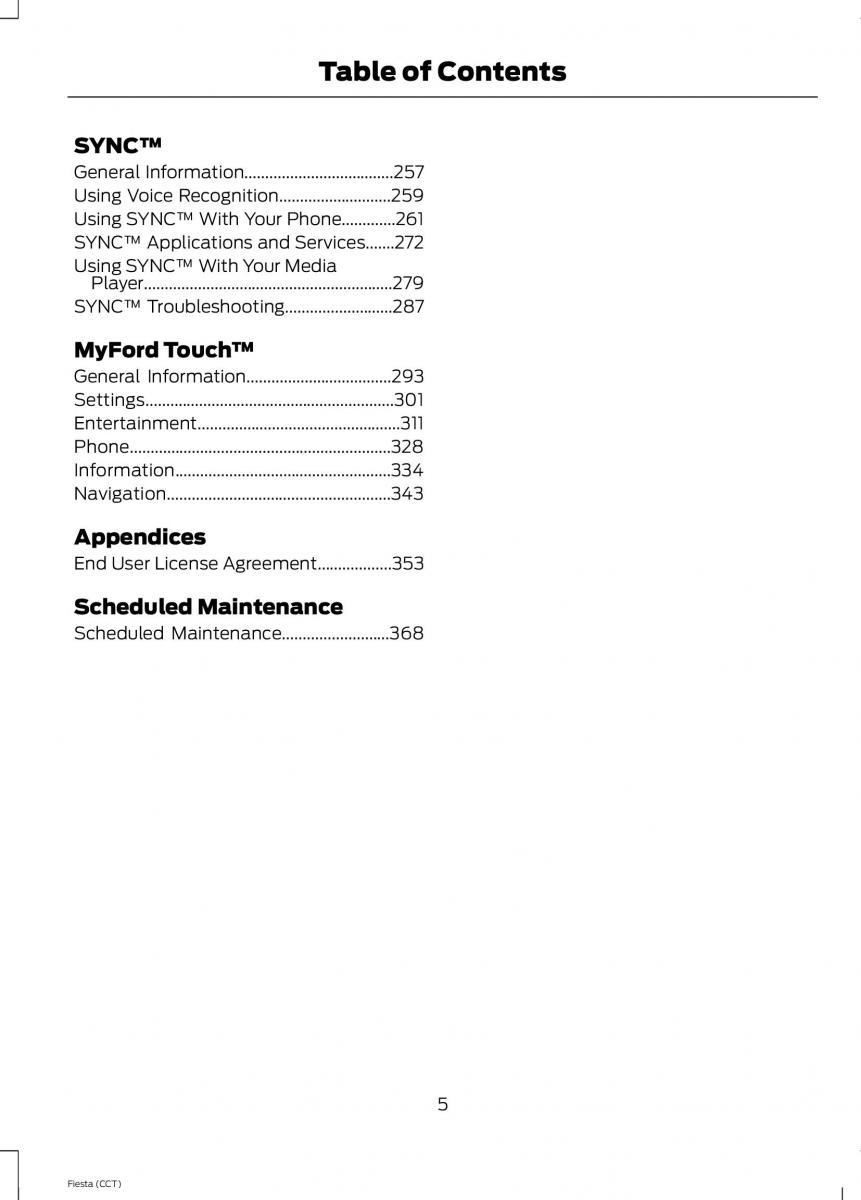 Ford Fiesta VII 7 owners manual / page 8