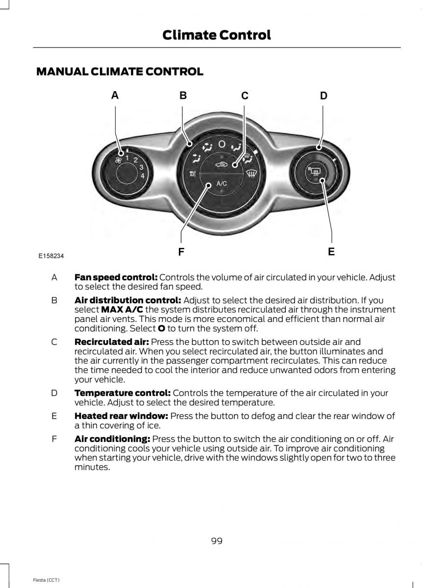 Ford Fiesta VII 7 owners manual / page 102