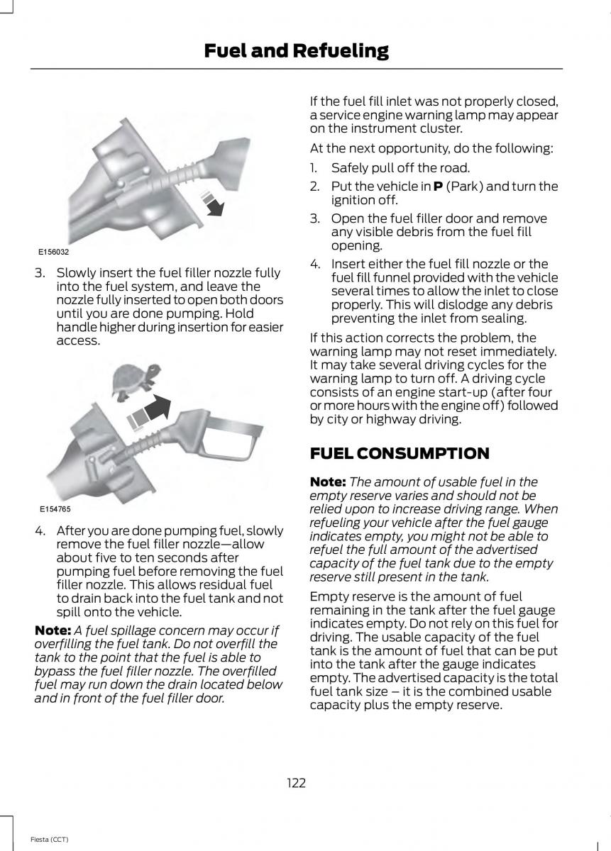 Ford Fiesta VII 7 owners manual / page 125