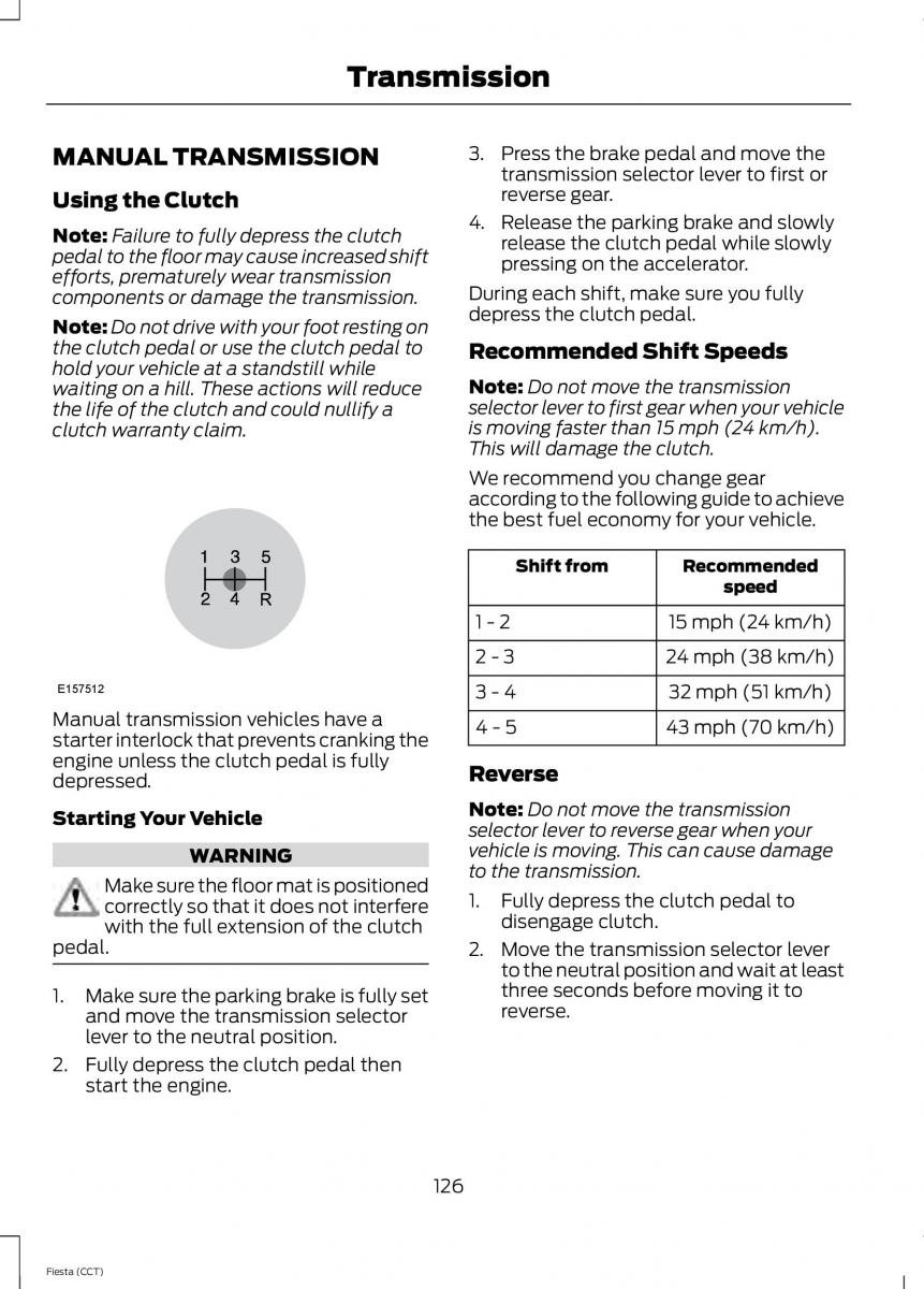 Ford Fiesta VII 7 owners manual / page 129