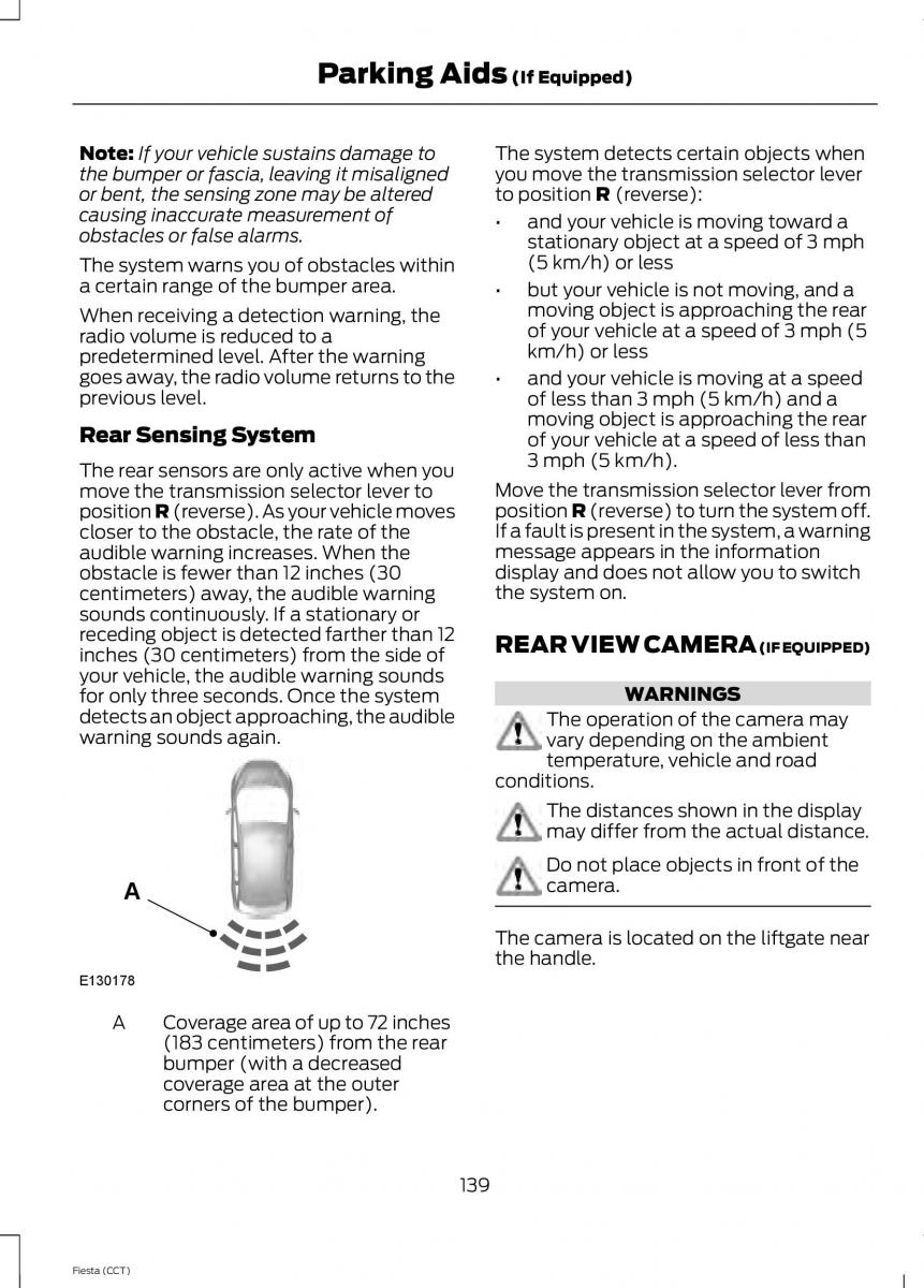 Ford Fiesta VII 7 owners manual / page 142