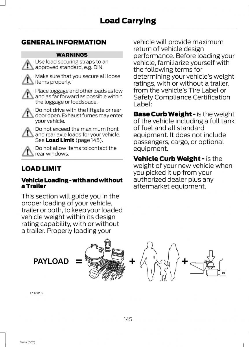 Ford Fiesta VII 7 owners manual / page 148