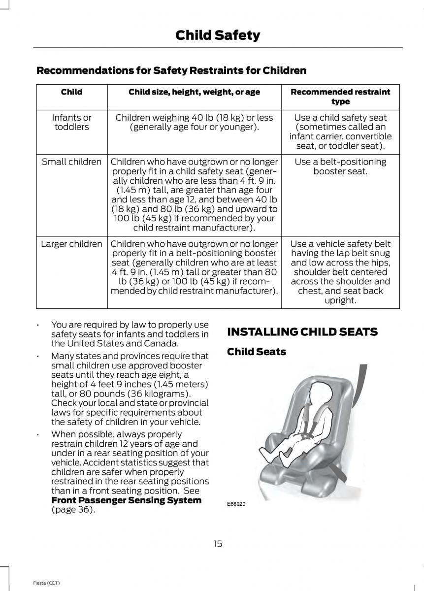 Ford Fiesta VII 7 owners manual / page 18