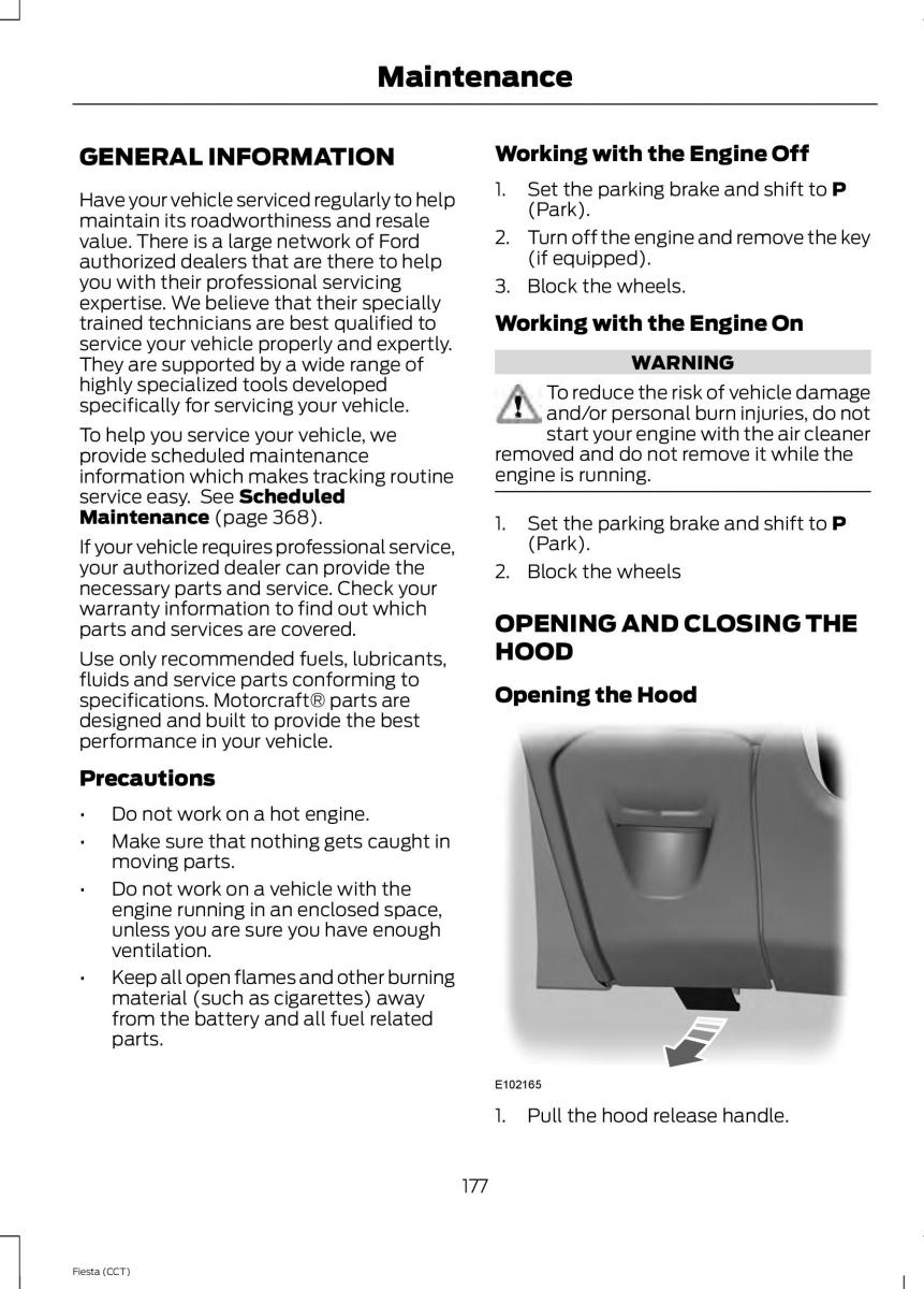 Ford Fiesta VII 7 owners manual / page 180