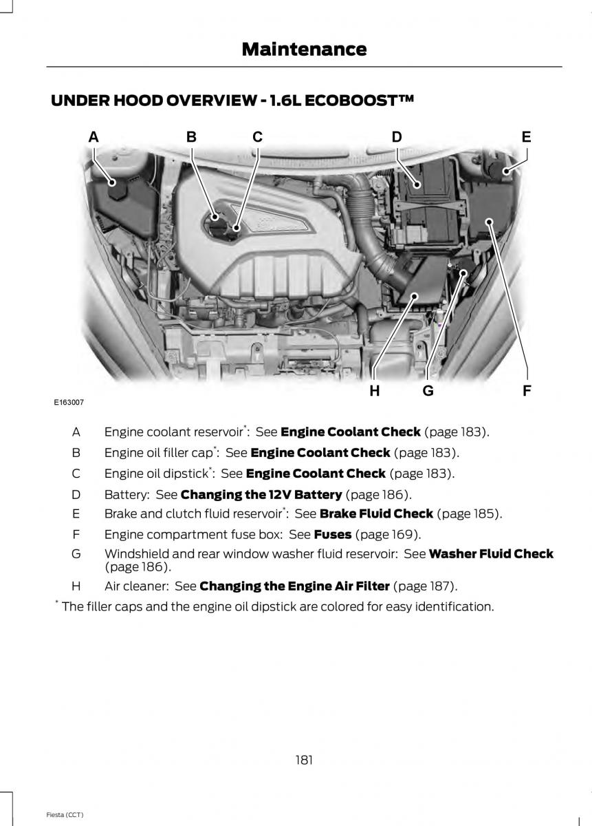 Ford Fiesta VII 7 owners manual / page 184