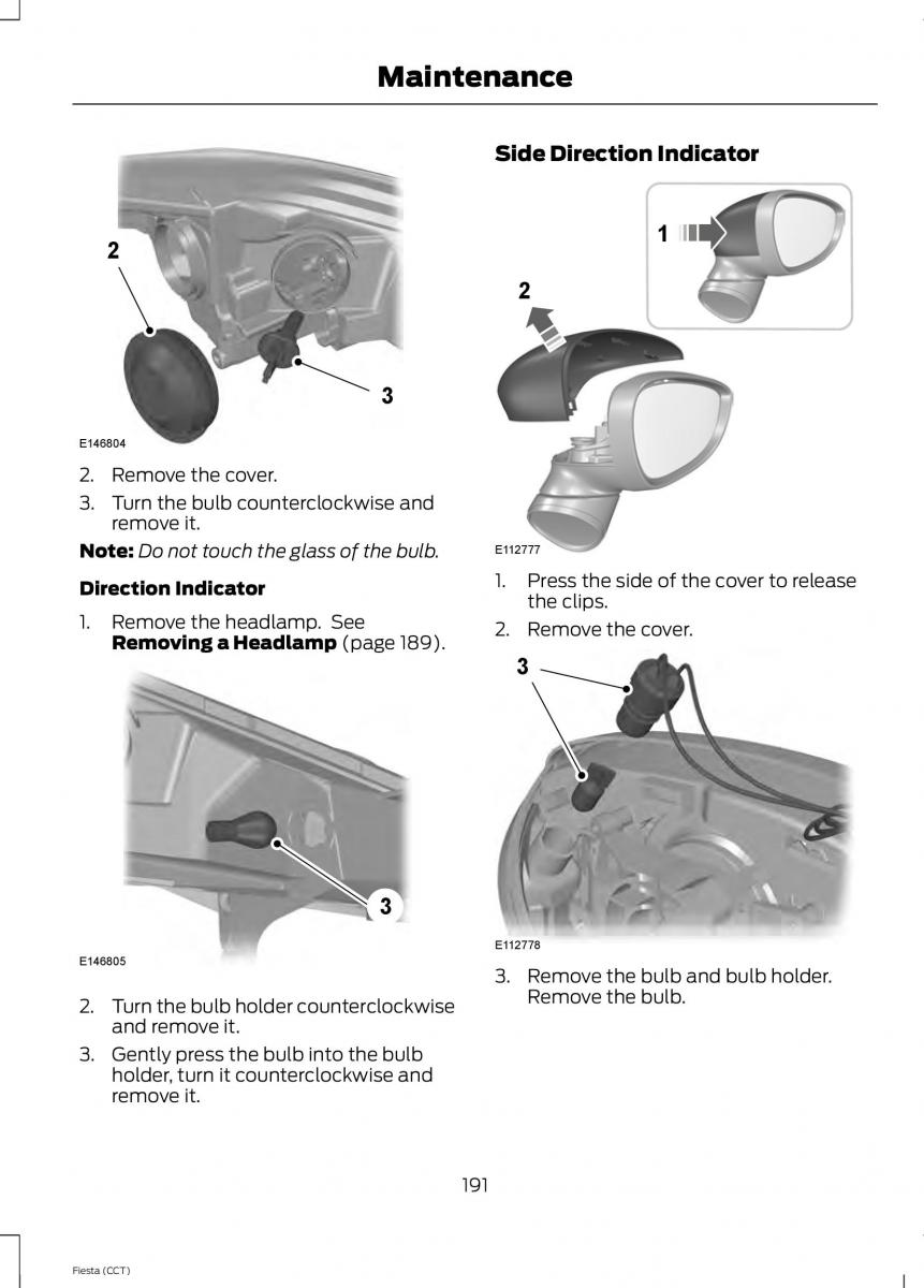 Ford Fiesta VII 7 owners manual / page 194