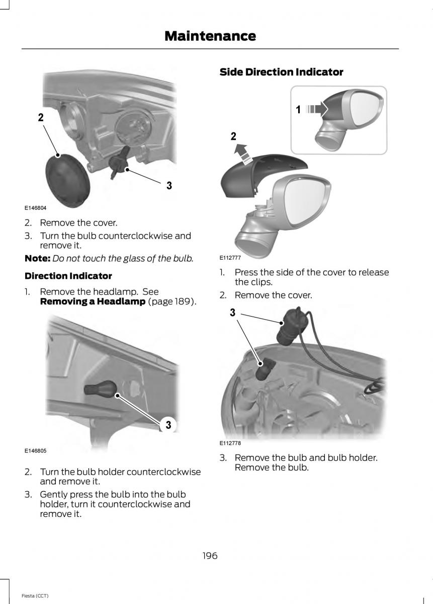 Ford Fiesta VII 7 owners manual / page 199