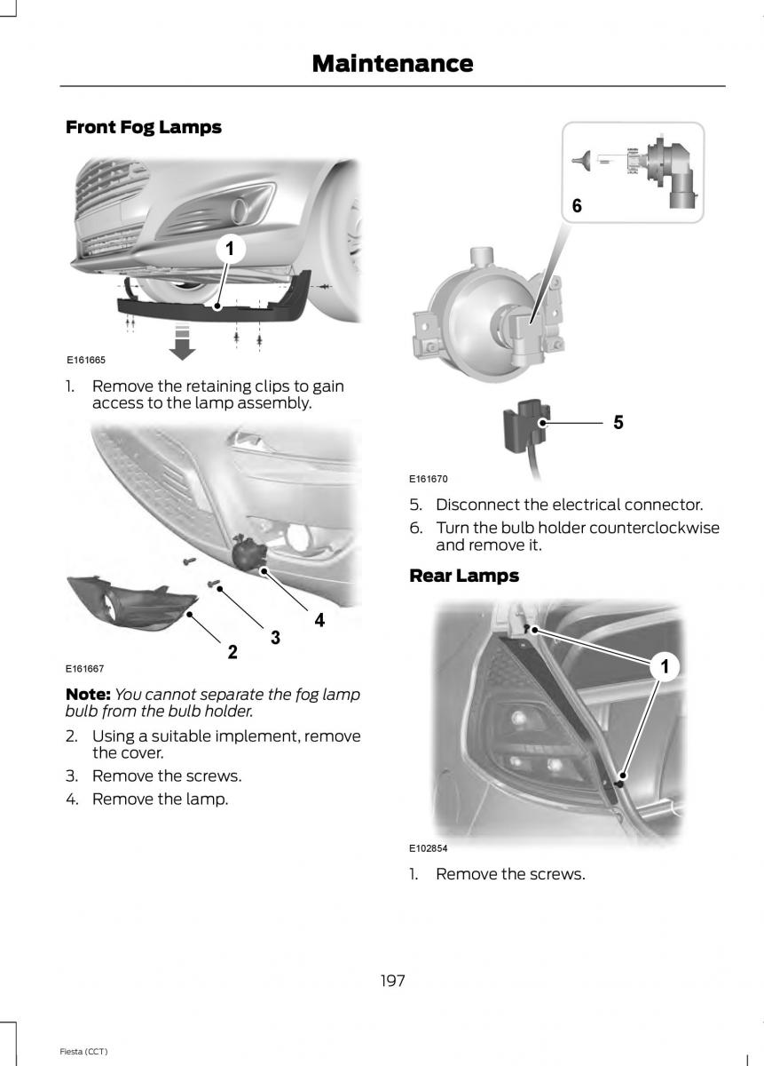 Ford Fiesta VII 7 owners manual / page 200