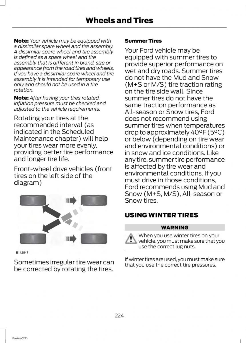 Ford Fiesta VII 7 owners manual / page 227