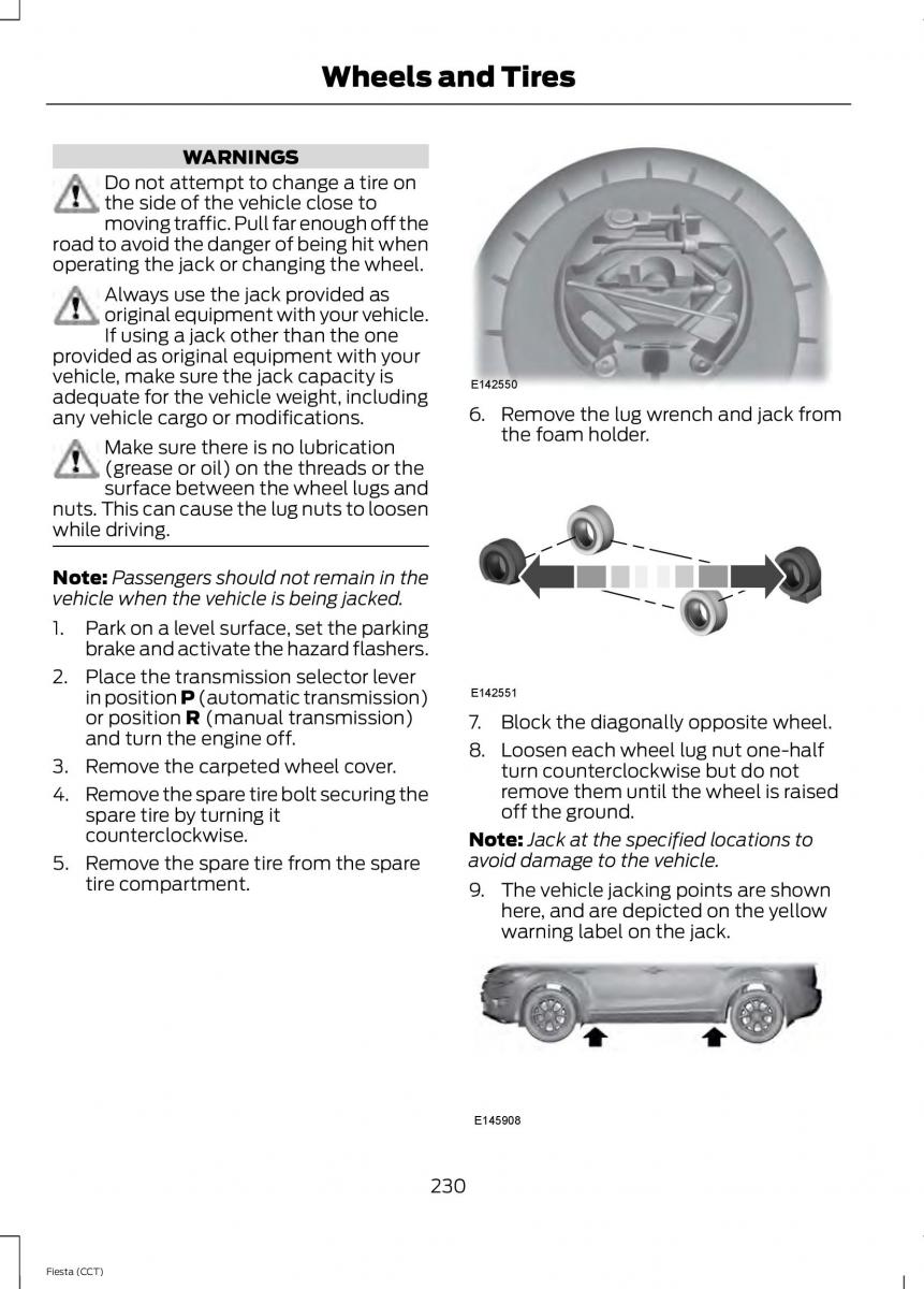 Ford Fiesta VII 7 owners manual / page 233