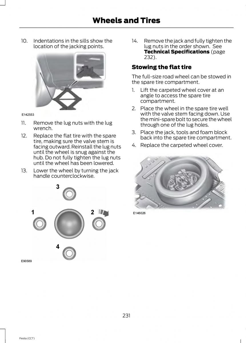 Ford Fiesta VII 7 owners manual / page 234