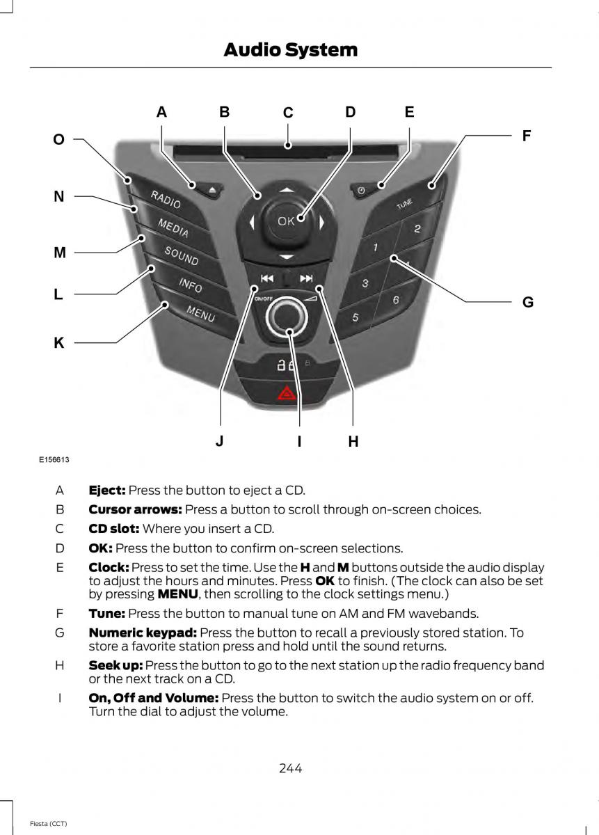 Ford Fiesta VII 7 owners manual / page 247