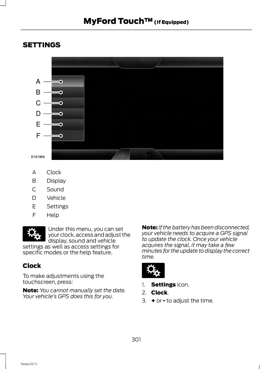 Ford Fiesta VII 7 owners manual / page 304