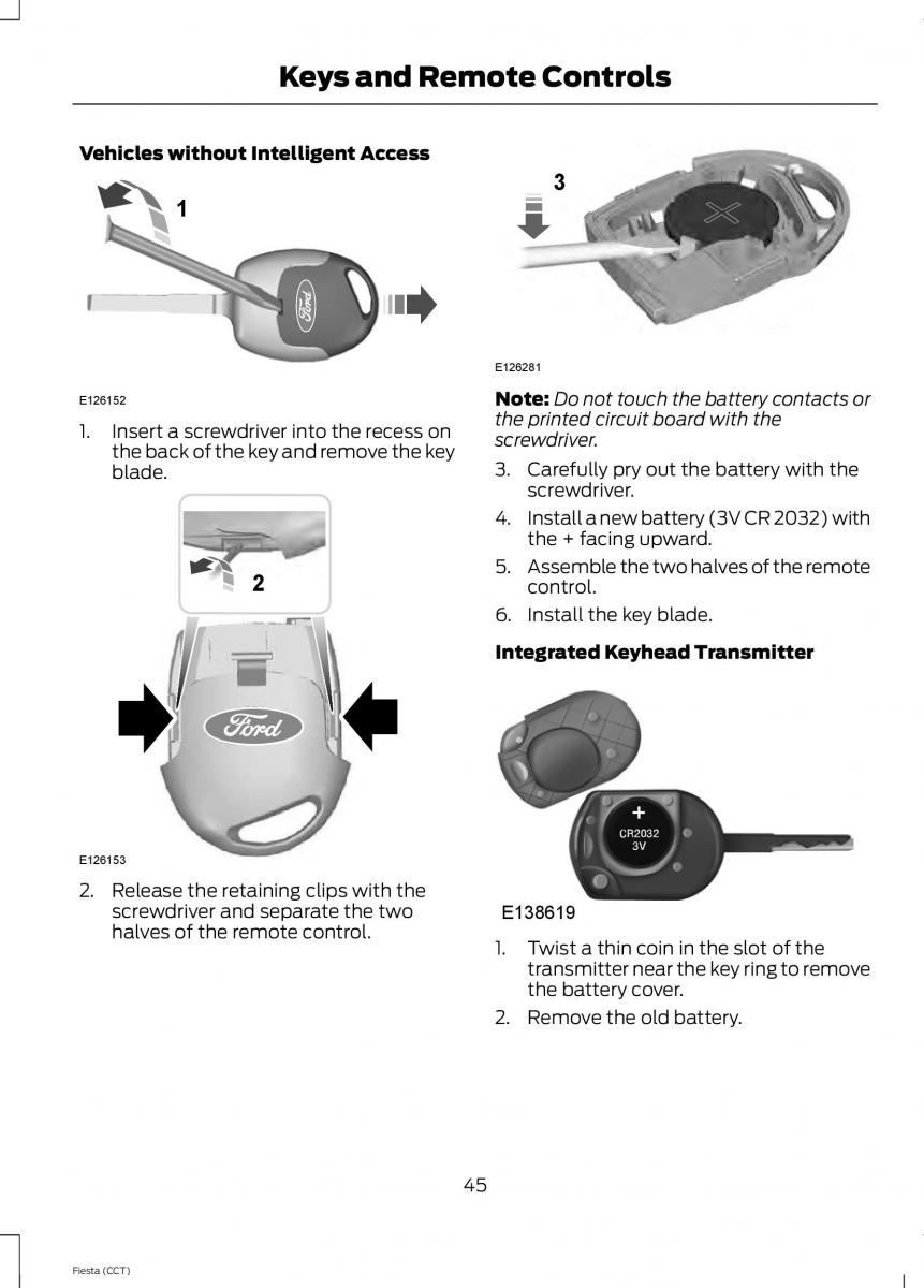 Ford Fiesta VII 7 owners manual / page 48