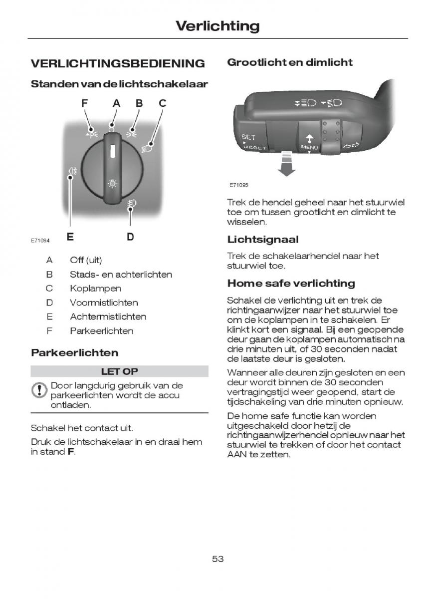 Ford Focus I 1 handleiding / page 55