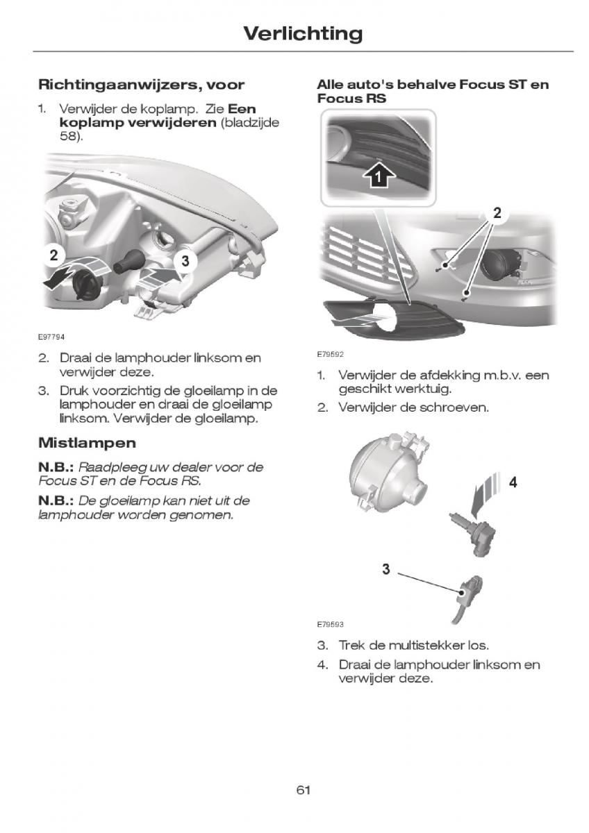 Ford Focus I 1 handleiding / page 64