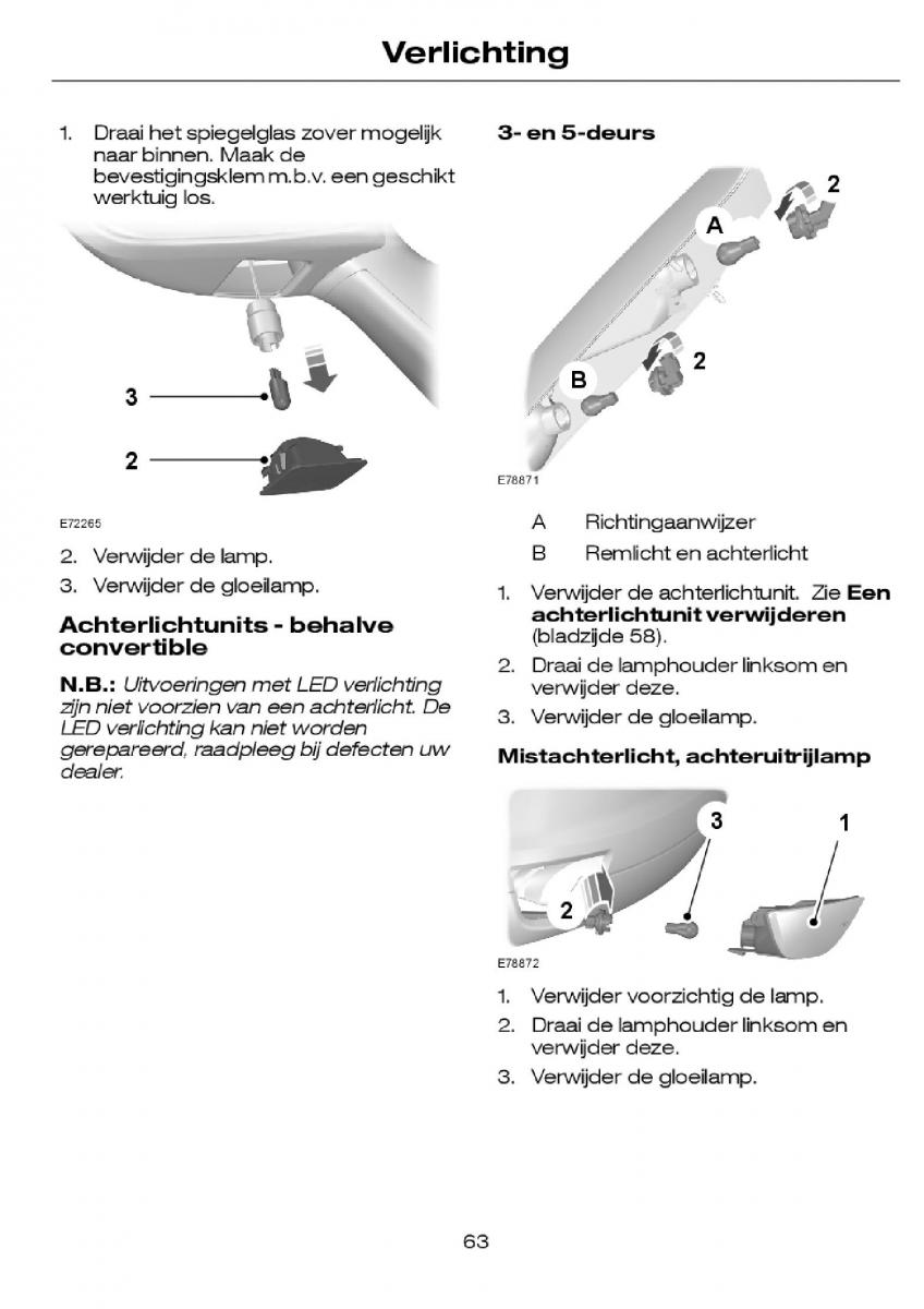 Ford Focus I 1 handleiding / page 66