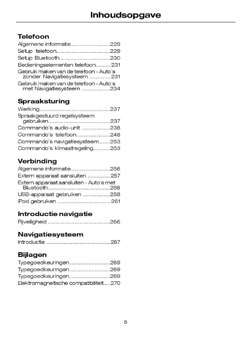 Ford Focus I 1 handleiding / page 7