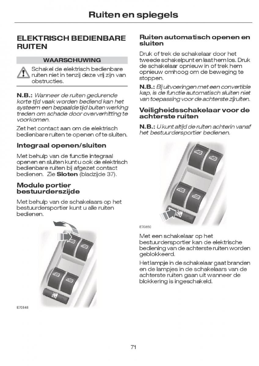 Ford Focus I 1 handleiding / page 74