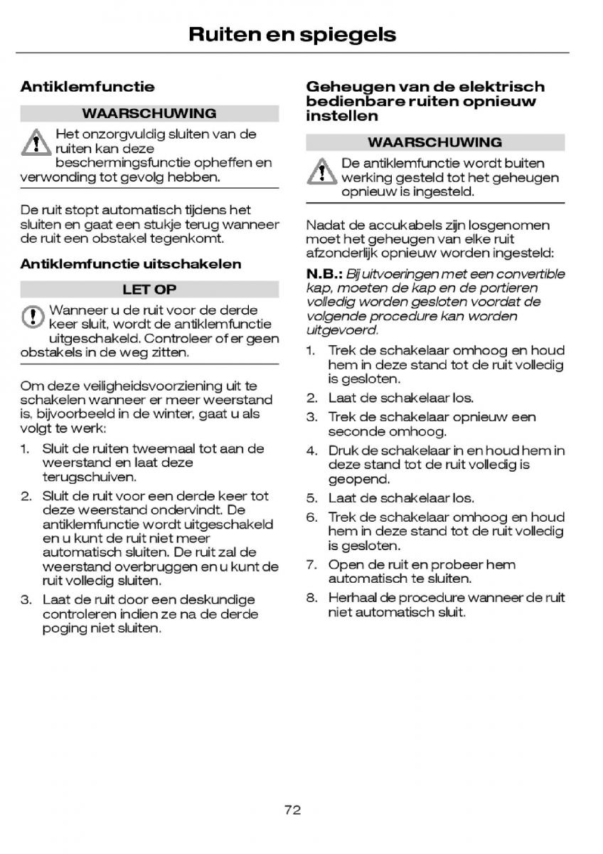 Ford Focus I 1 handleiding / page 75