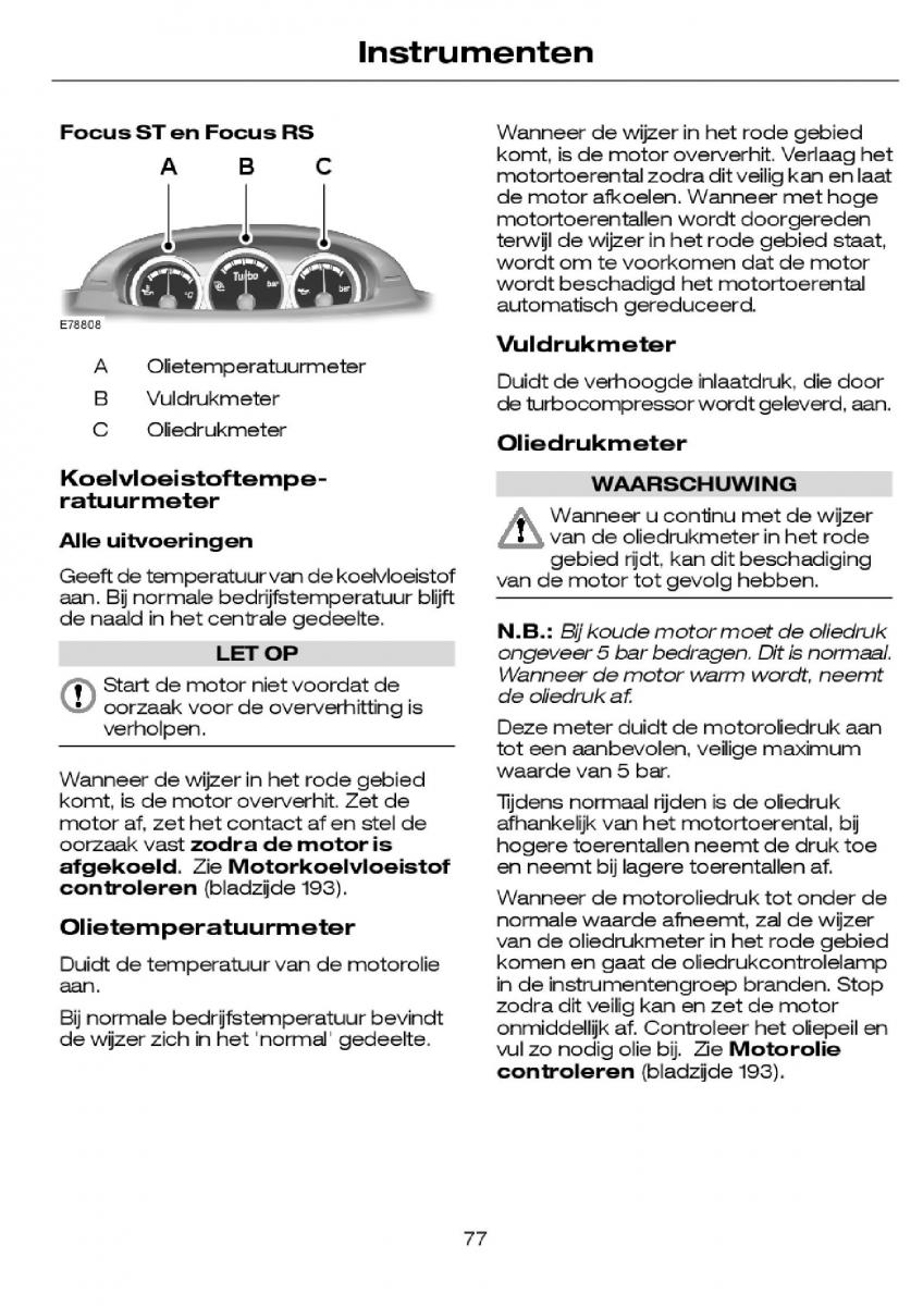 Ford Focus I 1 handleiding / page 80