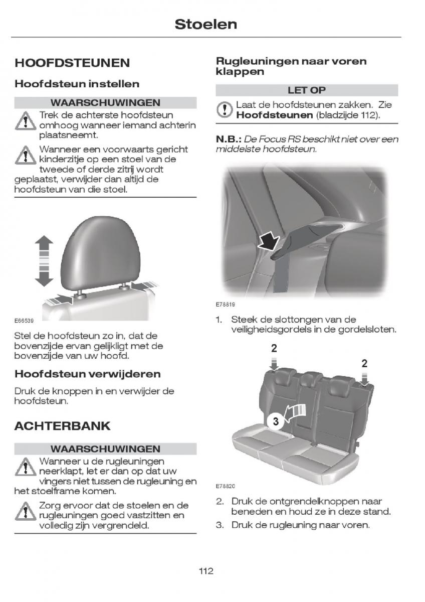 Ford Focus I 1 handleiding / page 115