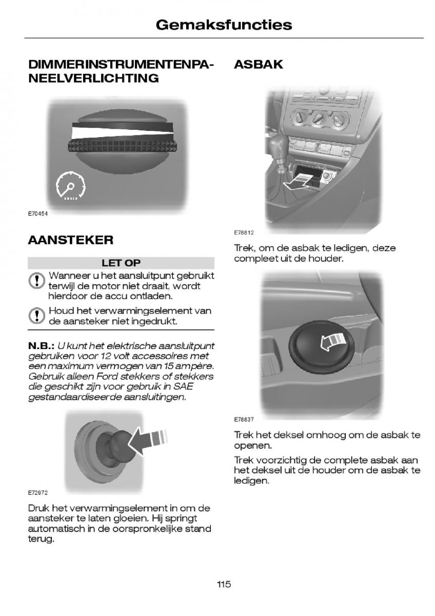 Ford Focus I 1 handleiding / page 118