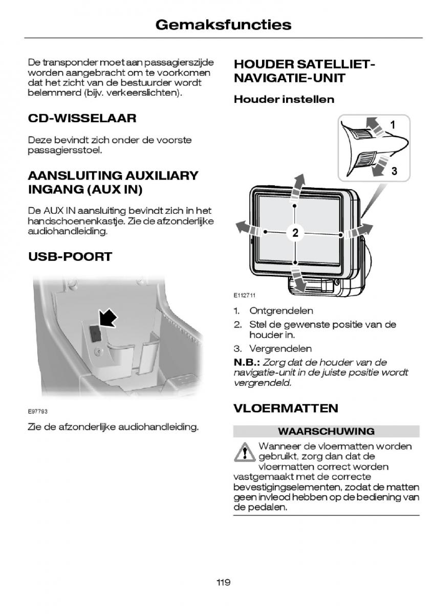 Ford Focus I 1 handleiding / page 122