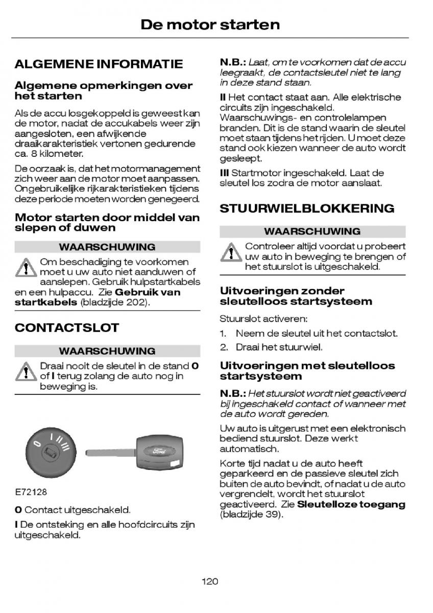 Ford Focus I 1 handleiding / page 123