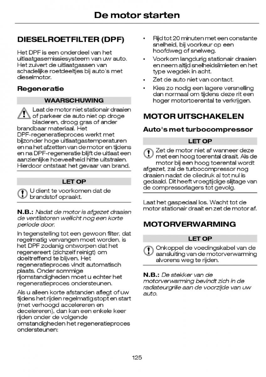 Ford Focus I 1 handleiding / page 128