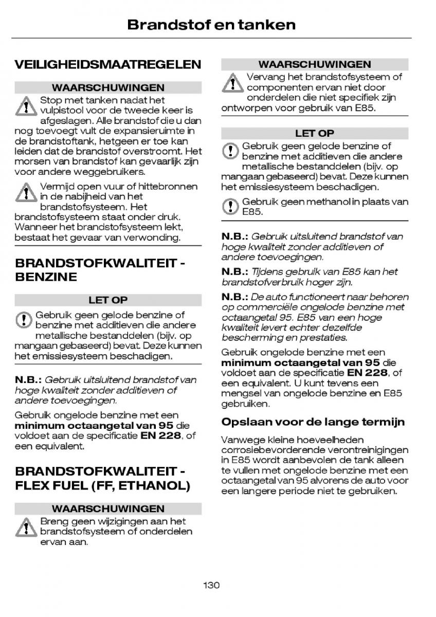 Ford Focus I 1 handleiding / page 133