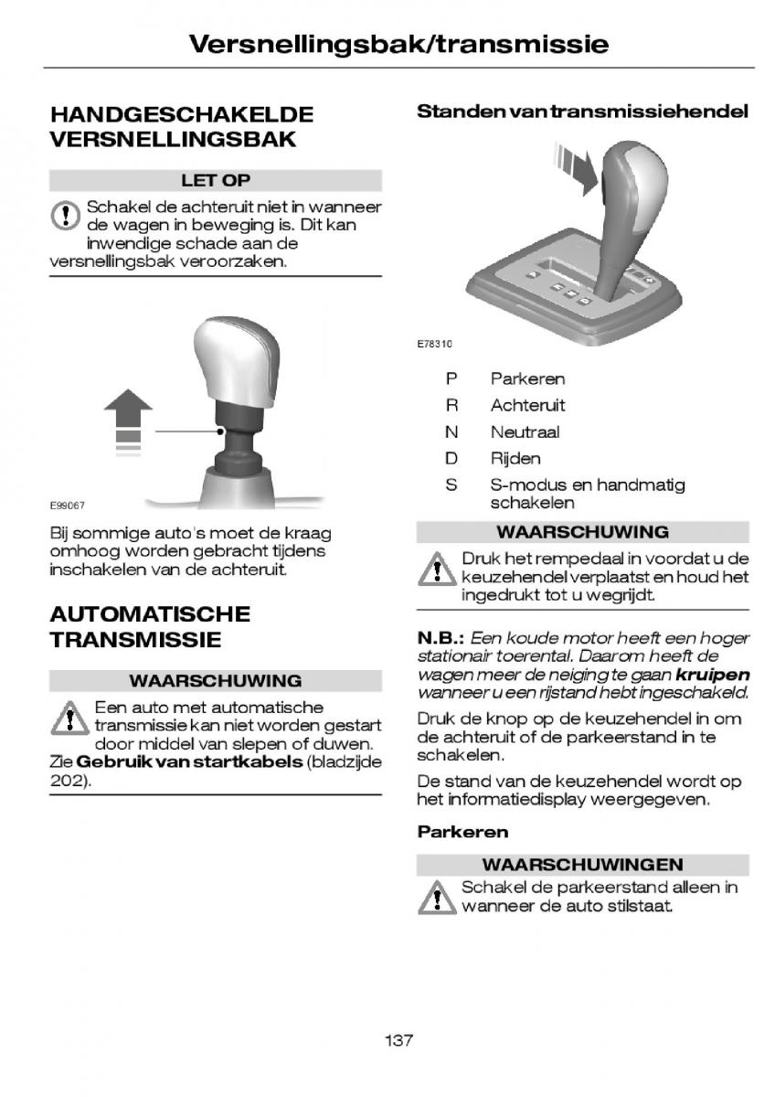 Ford Focus I 1 handleiding / page 140