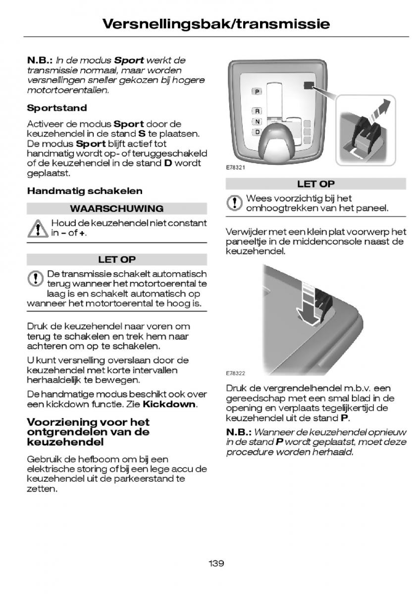 Ford Focus I 1 handleiding / page 142