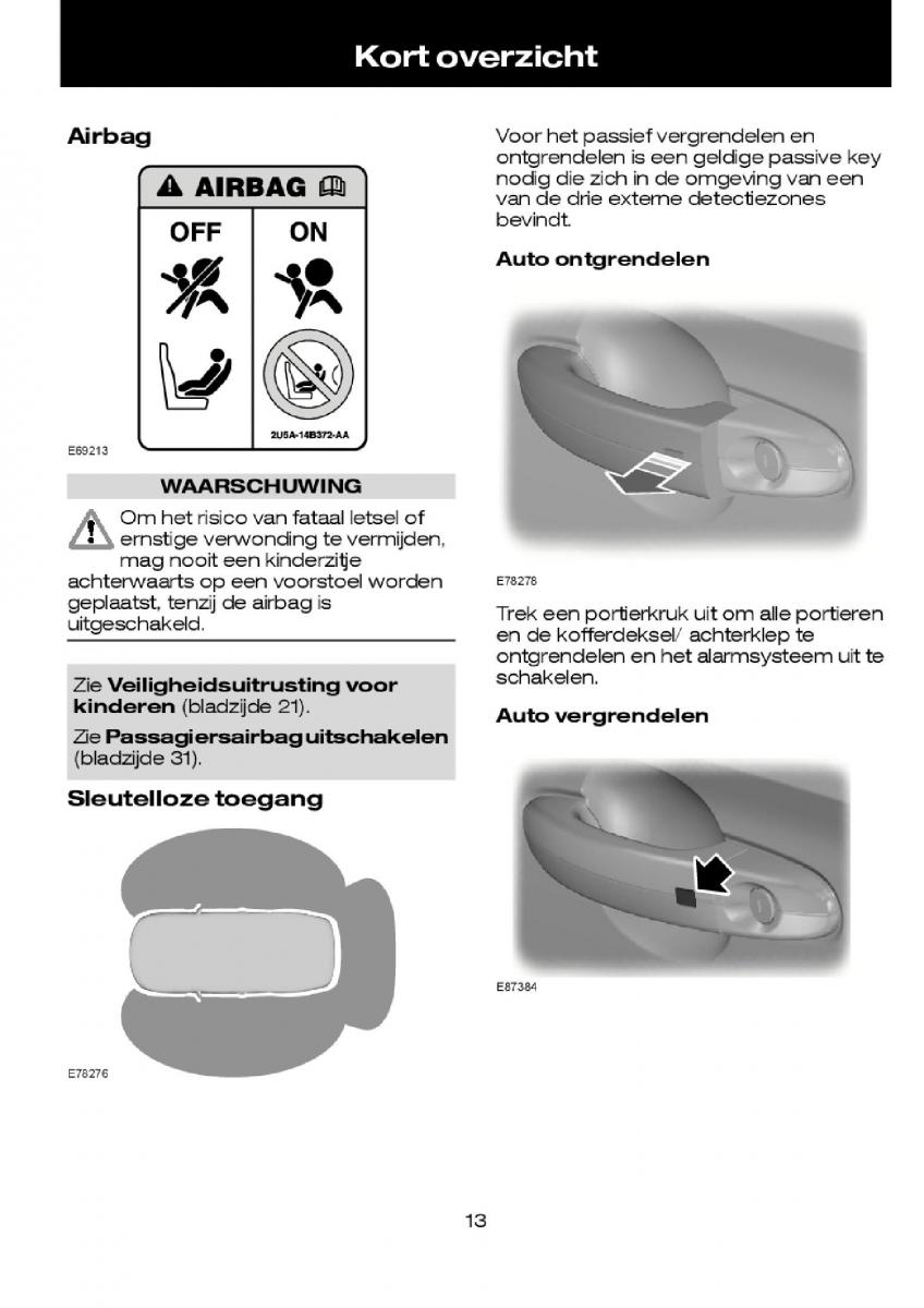 Ford Focus I 1 handleiding / page 15