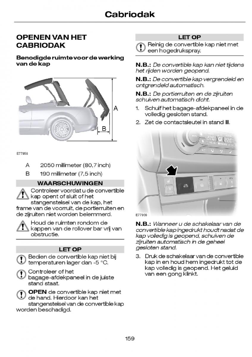 Ford Focus I 1 handleiding / page 162