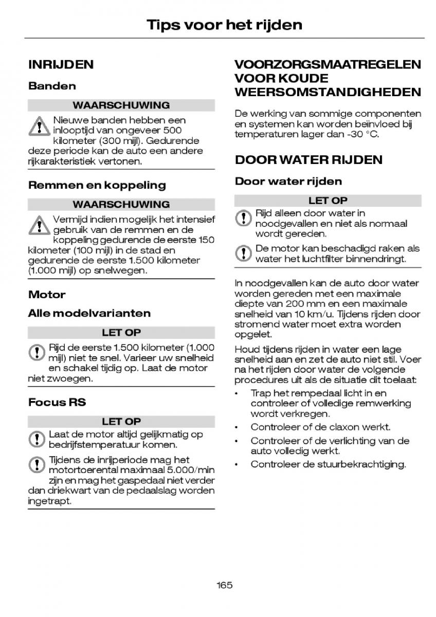 Ford Focus I 1 handleiding / page 168