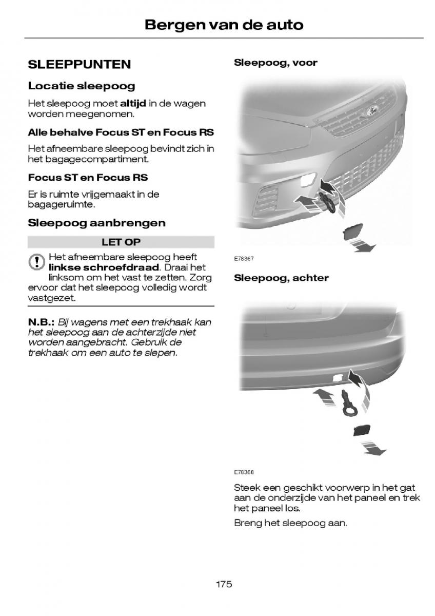 Ford Focus I 1 handleiding / page 178